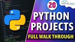 Top 20 Python Projects for Beginners to Advanced  Full Walk Through [upl. by Novek]