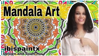 Beautiful Flower Mandala Art  Mandala Art for Beginners  Design and Craft [upl. by Tnarud]