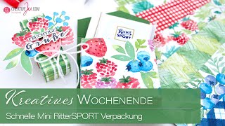 Kreatives Wochenende  Schnelle Verpackung für eine Mini RitterSPORT Schokolade [upl. by Annatnas527]