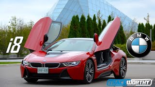 2017 BMW i8 Protonic Red Edition PlugInHybrid Review [upl. by Seppala]