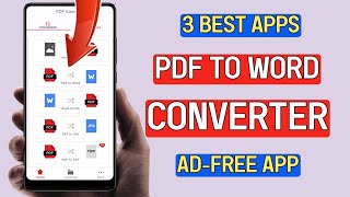 3 Best Pdf to Word Converter Apps For Android 2024 [upl. by Duyne]