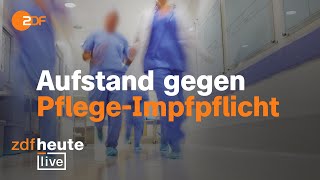 Scheitert die PflegeImpfpflicht  Politiker und Pfleger bei ZDFheute live [upl. by Ellwood935]