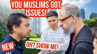 You Muslims got issues Really Mansur Vs Christian  Speakers Corner  Hyde Park [upl. by Glynas]