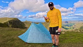 MOUNTAIN SUMMIT CAMPING IN THE LAKE DISTRICT  HELVELLYN  NETHERMOST PIKE  STRIDING EDGE [upl. by Syst866]