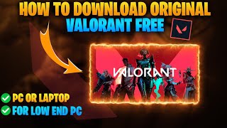 HOW TO DOWNLOAD VALORANT ON LAPTOP  HOW TO INSTALL VALORANT  DOWNLOAD VALORANT ON PC [upl. by Amund]