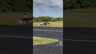 Giant scale Rc plane landing Aj laser 230z 120cc [upl. by Derwin378]