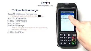 How to Enable Surcharge on an Ingenico Desk 5000 or Move 5000 Credit Card Terminal [upl. by Orbadiah]