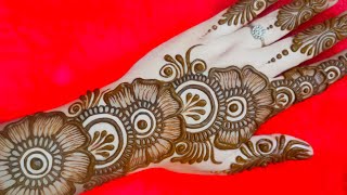 Latest simple arabic backhand mehndi design  simple mehndi design  mehndi designmehandi  mehndi [upl. by Tnilk410]