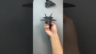 Fighter paper airplane model looks very cool when flying paperplane origami handmade [upl. by Ardnaid]