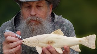 Carving a Wooden Brook Trout [upl. by Alvy83]