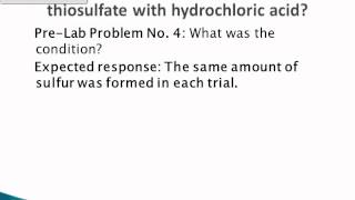 What is the Rate Law for the Reaction of Thiosulfate with Hydrochloric Acid Lab Explanation [upl. by Waylan]