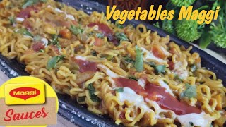 5 मिनट में मैगी तैयार करना  Punjabi style vegetable Maggi Maggi recipe gaon ki Punjabi Rasoi [upl. by Jehu328]