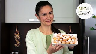 Domowy przepis na ekspresowe mini pączki z serka homogenizowanego Mięciutkie i pyszne MENU Dorotki [upl. by Aieken]