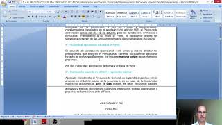 El Presupuesto de las Entidades Locales Elaboración aprobación y prorroga [upl. by Fasto816]