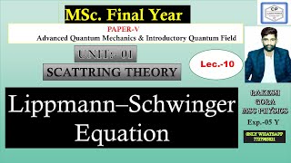 Lippmann–Schwinger equation Integral Equation for ScatteringGreens functionMScAQM Lec10 [upl. by Marchelle]