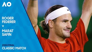 Roger Federer v Marat Safin Classic Match  Australian Open 2004 Final [upl. by Eidahs]