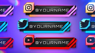 Free Social Media Pop Up  Twitch Panel Template [upl. by Adeline637]