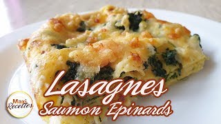 Recette Lasagnes Saumon Epinards [upl. by Erlene877]