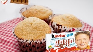 Muffin al cioccolato Kinder  La ricetta [upl. by Madoc]