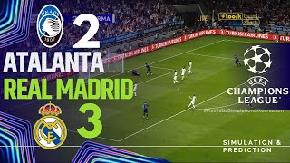 ATALANTA 23 REAL MADRID • Highlights • Champions League 2425  SimulationRecreation [upl. by Bergmans427]