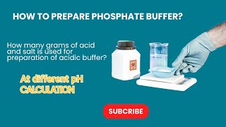 Preparation of Phosphate bufferCalculations 01M phosphate bufferpH6 in 500ml [upl. by Pillow20]