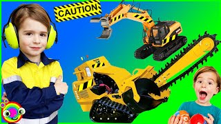 🚧Excavator Trucks 🏗 for Kids 🚧 Learn About Diggers BLiPPi toddlers  min min playtime [upl. by Gaylor316]