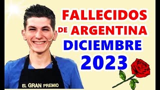 Figuras Fallecidas de Argentina en Diciembre del 2023 [upl. by Lebar]