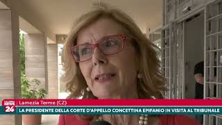 Lamezia Terme CZ La Presidente della Corte dAppello Concettina Epifanio in visita al tribunale [upl. by Marozik73]