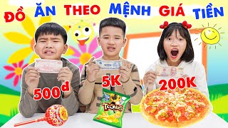 Thử Thách Ai May Mắn Hơn  Ăn Theo Mệnh Giá Tiền ♥ Minh Khoa TV [upl. by Trilbie312]