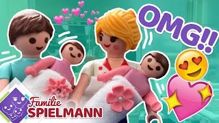 DIE ZWILLINGE KOMMEN 👧🏻 👧🏻 Die Geburt mit kleinen Pannen  Playmobil Film deutsch [upl. by Sterner]