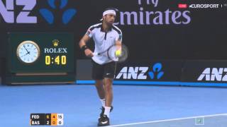 Roger Federer vs Nikoloz Basilashvili Highlights ᴴᴰ Australian Open 2016 [upl. by Camden526]