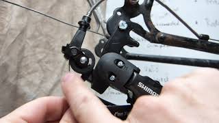 Shimano Tourney RDFT55 derailleur installation [upl. by Yerga]