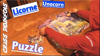 Puzzle  Licorne  unicorn  Castor land 1000  Impossible  A lEnvers  Désassemblage  unreal [upl. by Ynamrej]