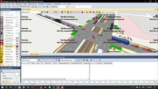 VISSIM Simulation of unsignalized at grade crossing [upl. by Amerak]