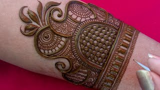 राजस्थानी मेहंदी डिजाइन l simple Rajasthani mehndi l indian eid holi mehandi design mhendi design [upl. by Joe315]