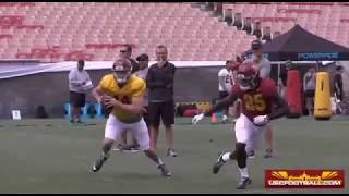 USC running back drills from the Coliseum [upl. by Glennie]