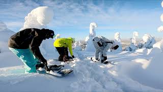 Freeride snowboarding in Valtavaara backcountry [upl. by Anyale]