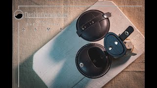 Leather Craft Wet Molding a Oblate Shape Coin Pouch ASMR [upl. by Erapsag556]