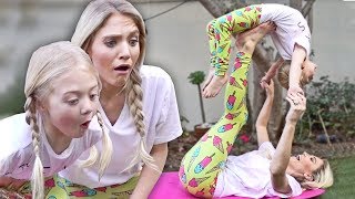 HILARIOUS MOMMY DAUGHTER YOGA CHALLENGE [upl. by Arri746]