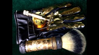 Nass Rasur Thema  GOLDFINGER  wet shaving  Razor  MERKUR 34 Gold  Finale song [upl. by Baer]