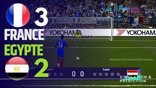 Tirs au but  France 32 Egypte  Football masculin aux JO 2024  Simulation de jeu vidéo [upl. by Eiznik]