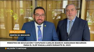 Diputado Bianchi y el Ministro de Educación confirman recursos para el SLEP de Magallanes en 2025 [upl. by Anamor]