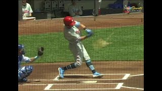 Rhys Hoskins Home Run Swing Slow Motion 2018510 [upl. by Usanis]