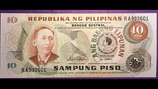 Philippines 10 Piso 1981 Apolinario Mabini  10 Peso Pilipinas [upl. by Naot169]