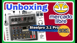 MEZCLADORA STEELPRO 31 UNBOXING CON SALIDA PARA SUBWOOFER [upl. by Aznerol]