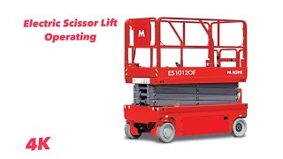 Electric scissor lift operating [upl. by Currey]