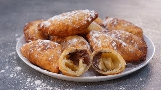 Recette rapide des empanadas banane nutella  beignets [upl. by Luemas]