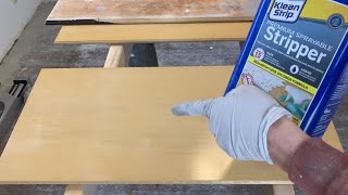 Stripping polyurethane from cabinet doors [upl. by Arlon505]