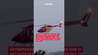 VEJA O MOMENTO EM QUE O HELICÓPTERO QUE CAIU EM OURO PRETO LEVANTA VOO NO INTERIOR DE MG [upl. by Luing]