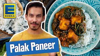 Palak Paneer selber machen  Indisches Curry Rezept mit Spinat [upl. by Aral]